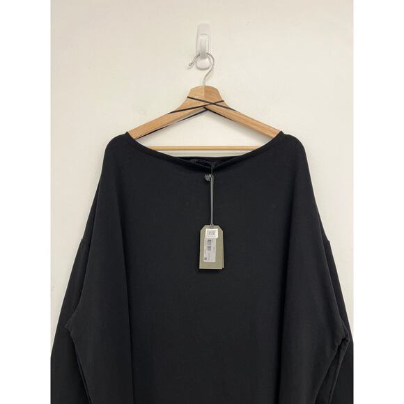 ALLSAINTS Rita Oversized Boat Neck Off-Shoulder Designer Long Sleeve Tee - Large - Picture 5 of 15
